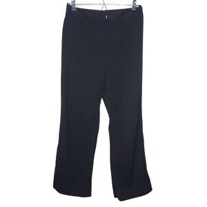 Lafayette 148 Sz 4 New York Wool Straight Leg Dress Ankle Pants, Black(1005)